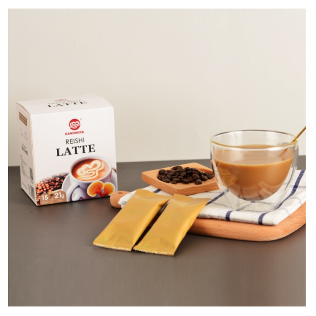Lingzhi Latte - 4 in 1 Instant Coffee with Organic Ganoderma Lucidum/Lingzhi Extract 21g x 15 Sachets