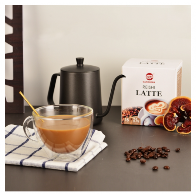 Lingzhi Latte - 4 in 1 Instant Coffee with Organic Ganoderma Lucidum/Lingzhi Extract 21g x 15 Sachets